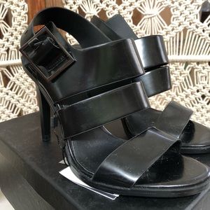 SOLD Zara 3-strap buckle sandal heels